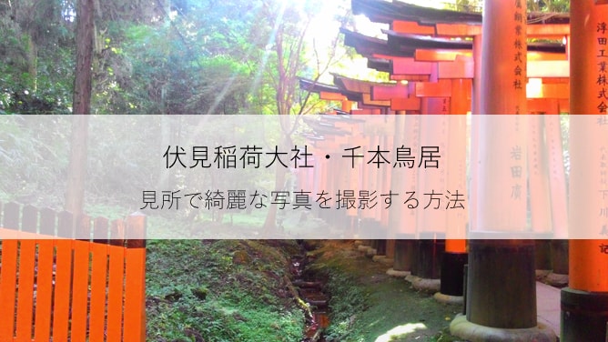 伏見稲荷大社・千本鳥居の見所で綺麗な写真を撮影する方法